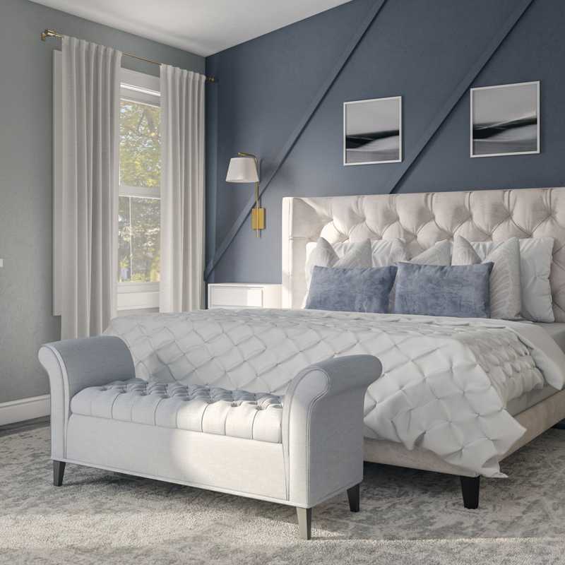 Modern, Glam, Transitional Bedroom Design by Havenly Interior Designer Chanel