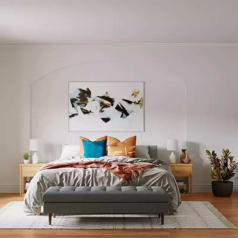 Bohemian, Midcentury Modern, Scandinavian Bedroom Design by Havenly Interior Designer Abril