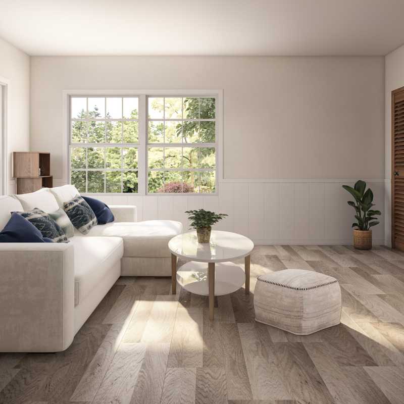 Bohemian, Midcentury Modern Living Room Design by Havenly Interior Designer Brianna