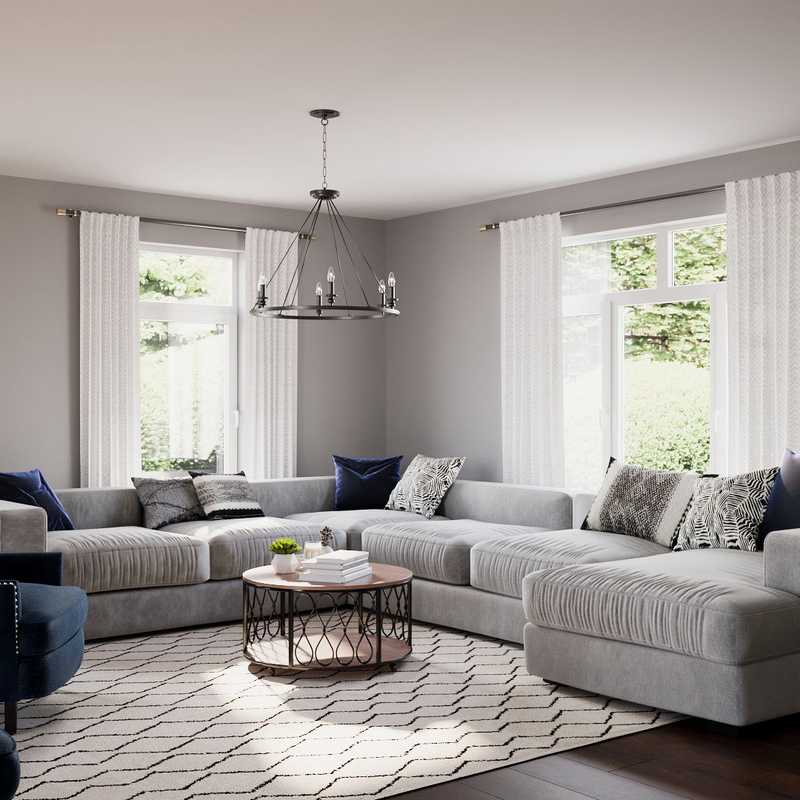 Modern, Farmhouse, Rustic Living Room Design by Havenly Interior Designer Athina