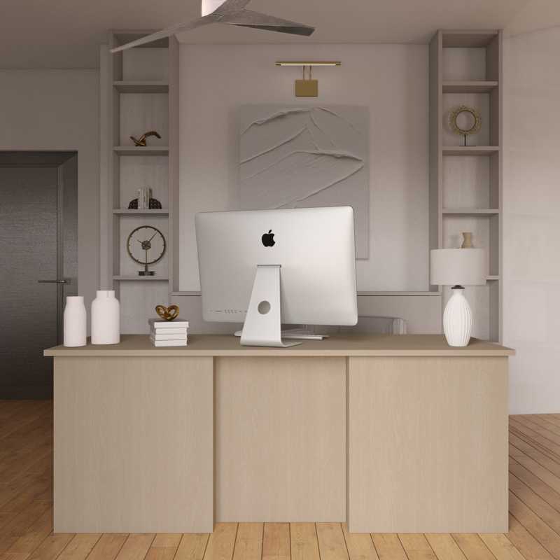 Modern, Minimal Office Design by Havenly Interior Designer Courtney
