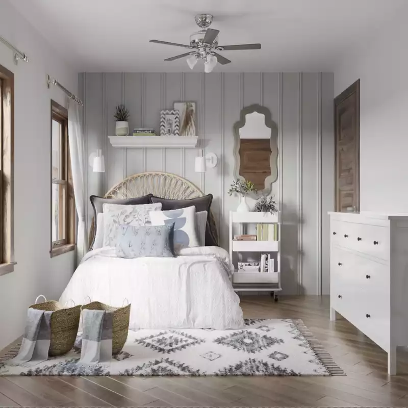 Contemporary, Modern, Bohemian Bedroom Design by Havenly Interior Designer Rumki