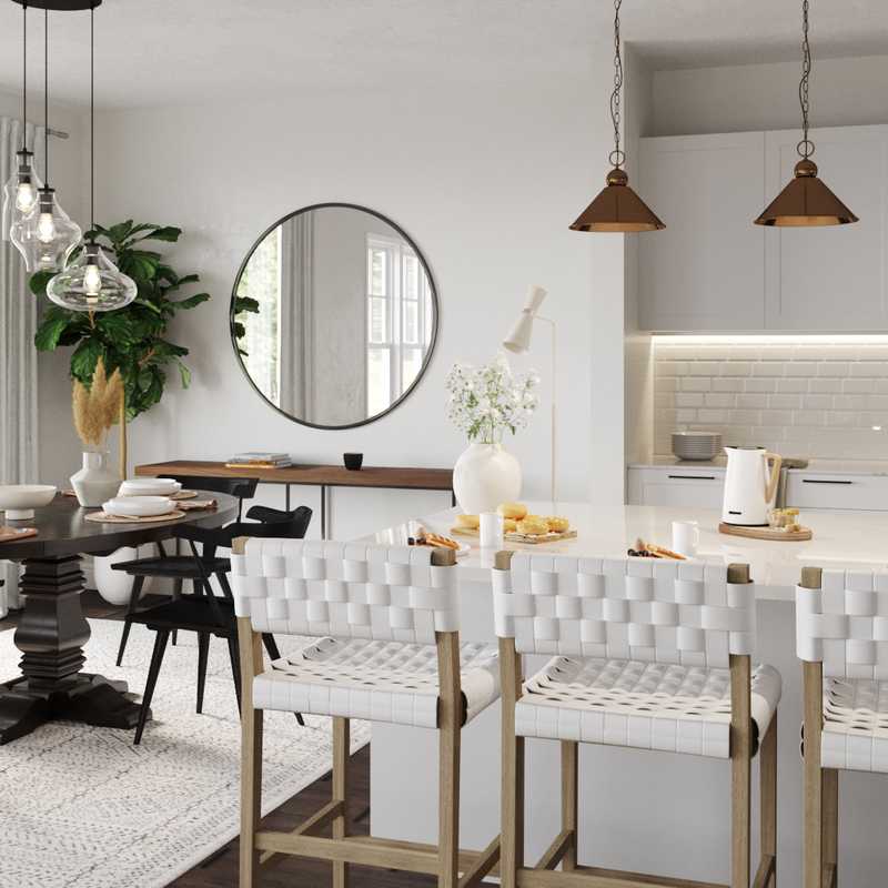 Modern, Minimal, Scandinavian Dining Room Design by Havenly Interior Designer Diana