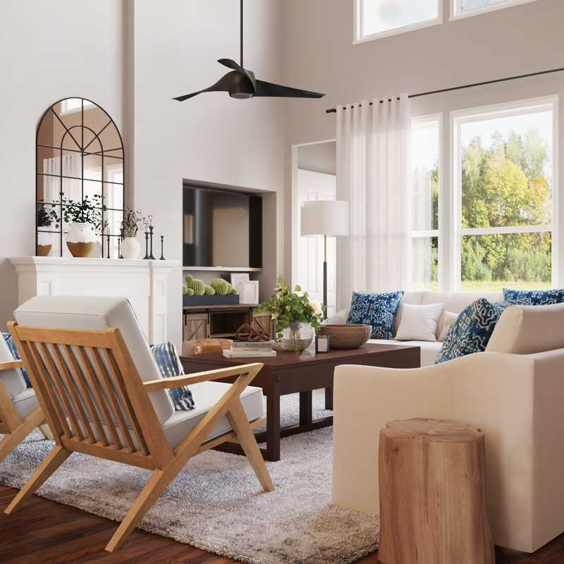 Classic, Traditional, Farmhouse, Rustic Living Room Design by Havenly Interior Designer Lisa