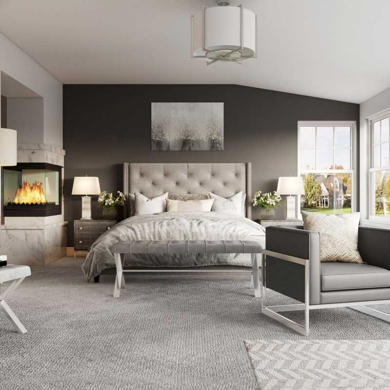 Modern, Glam Bedroom Design by Havenly Interior Designer Katerina