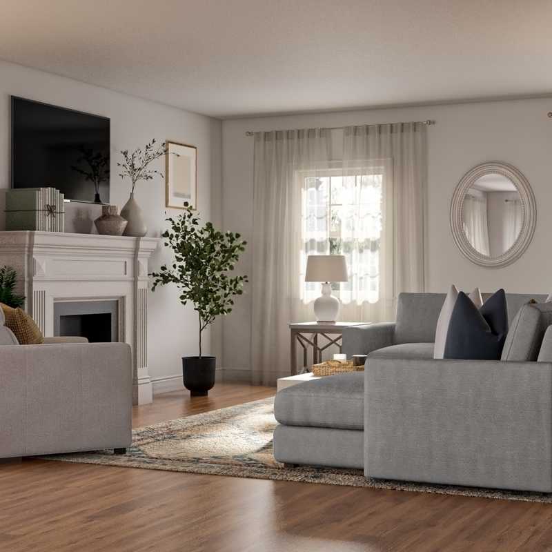 Classic, Coastal, Farmhouse Living Room Design by Havenly Interior Designer Julia