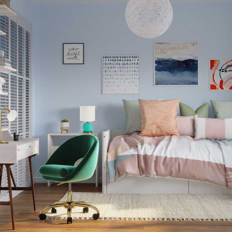 Contemporary, Coastal Bedroom Design by Havenly Interior Designer Ariadna