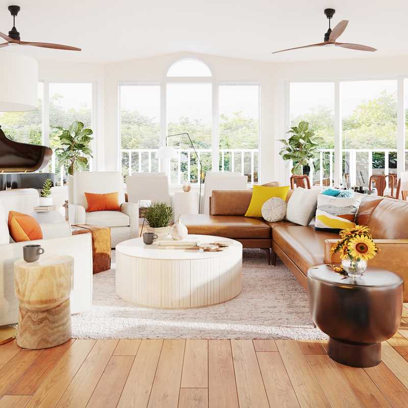 Contemporary Living Room Design by Havenly Interior Designer Katherine