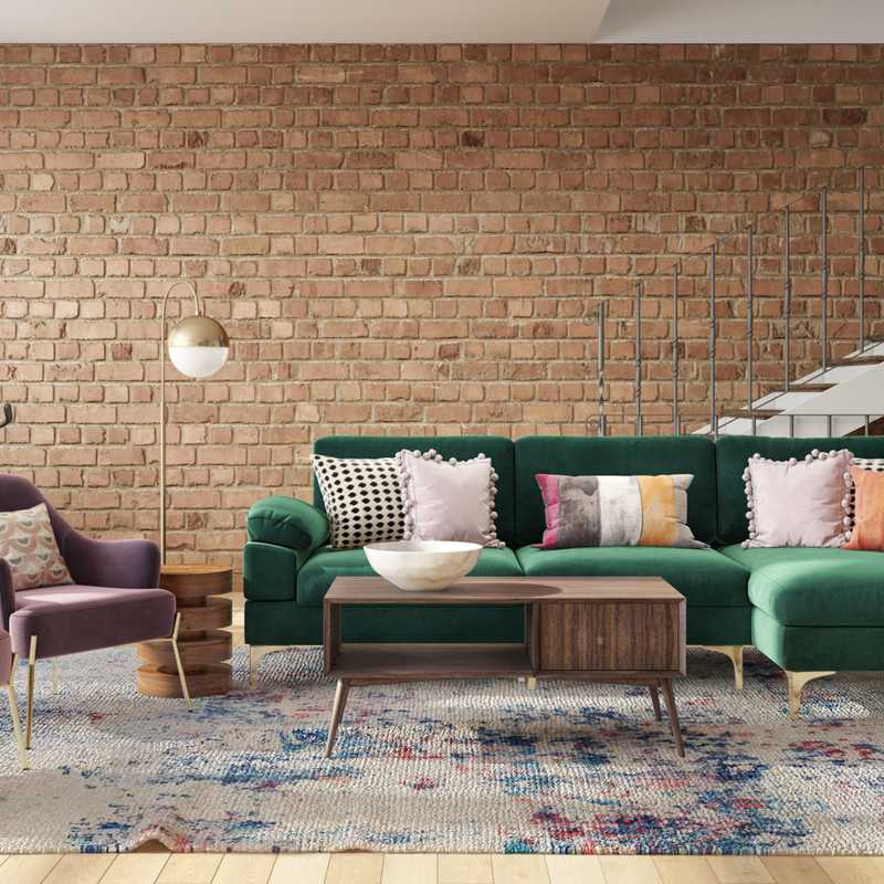 Modern, Eclectic, Glam Living Room Design by Havenly Interior Designer Chanel
