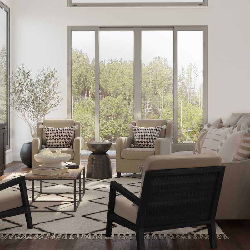 Modern, Bohemian, Farmhouse, Midcentury Modern, Scandinavian Living Room Design by Havenly Interior Designer Christina