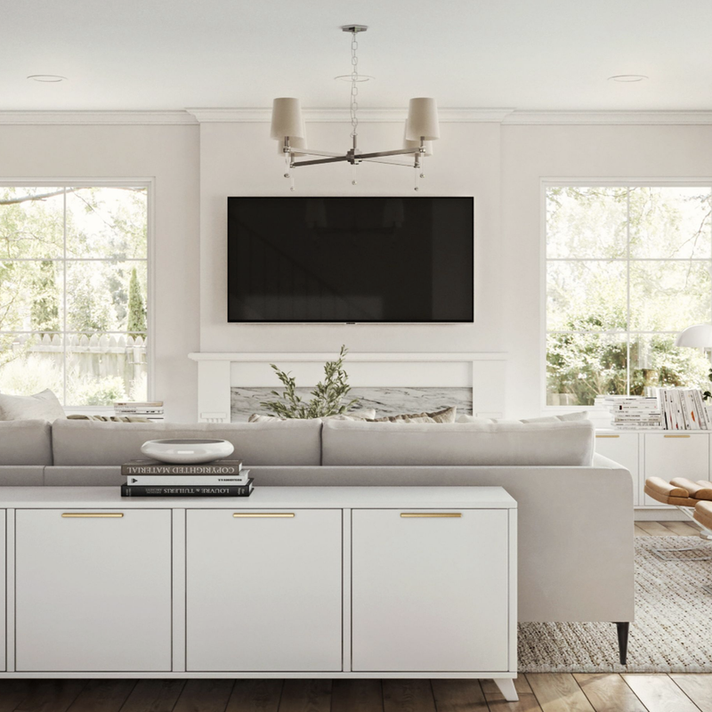 Contemporary, Classic Living Room Design by Havenly Interior Designer Stacy