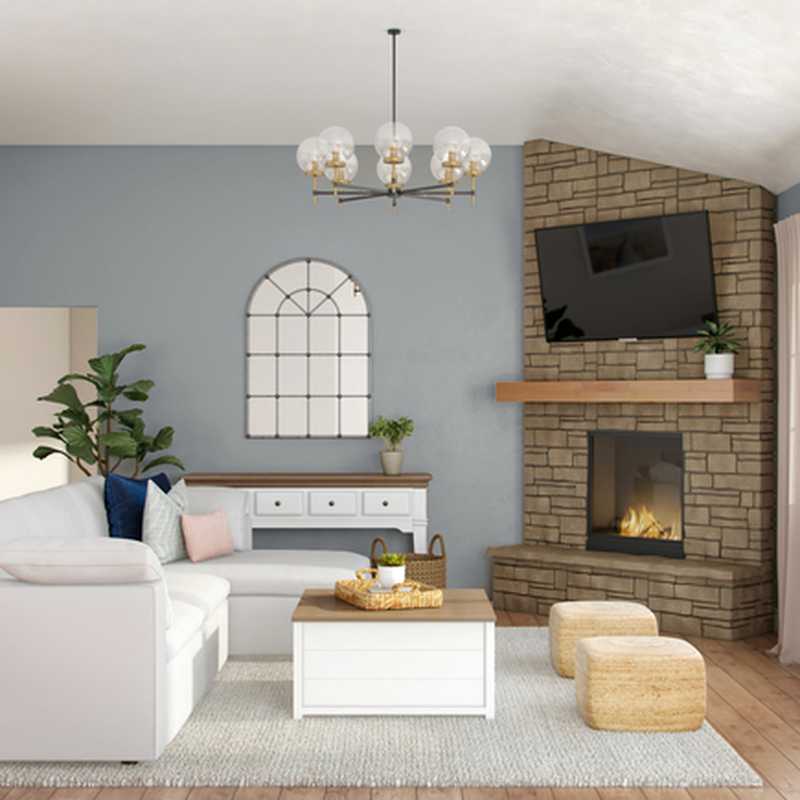 Modern, Bohemian, Global Living Room Design by Havenly Interior Designer Mariela