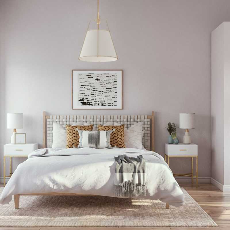 Contemporary, Bohemian, Coastal Bedroom Design by Havenly Interior Designer Athina