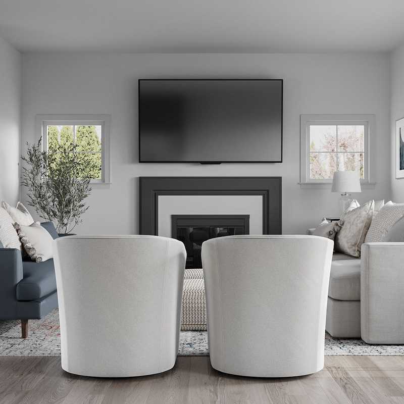 Contemporary, Bohemian Living Room Design by Havenly Interior Designer Elizabeth