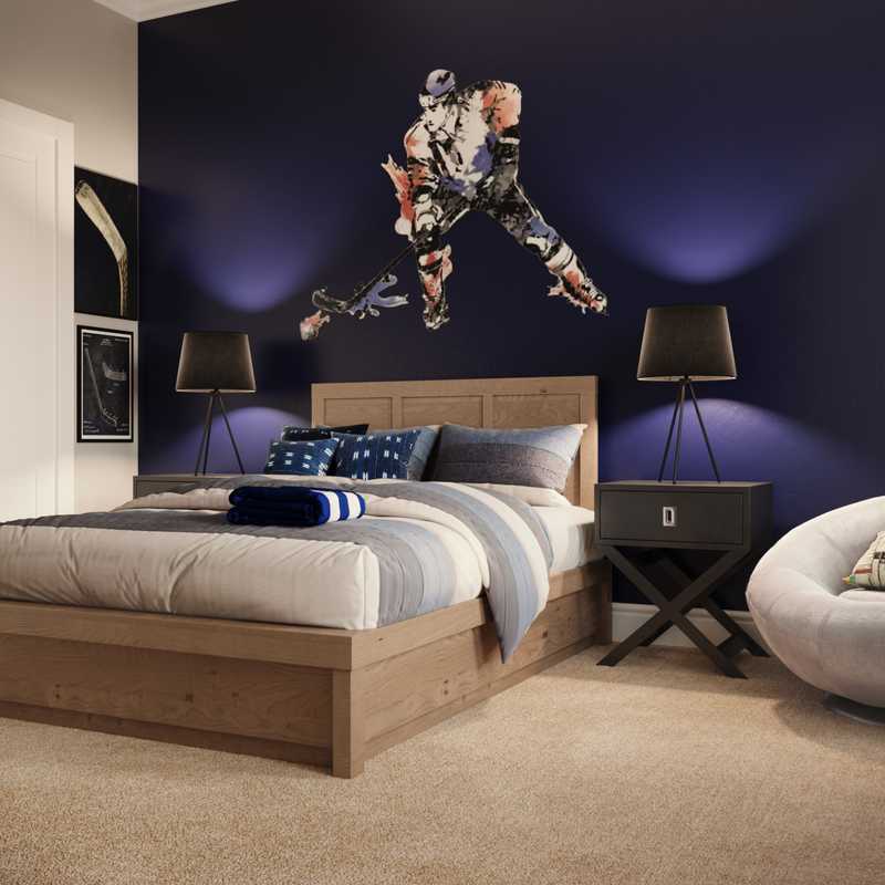 Midcentury Modern Bedroom Design by Havenly Interior Designer Carla