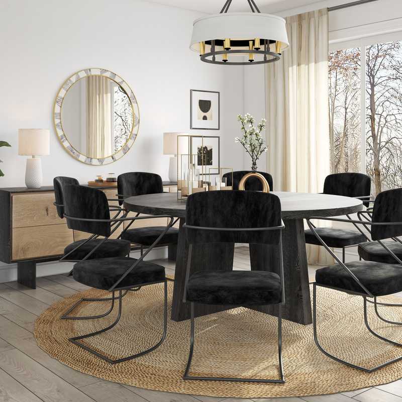 Midcentury Modern, Scandinavian Dining Room Design by Havenly Interior Designer Erin