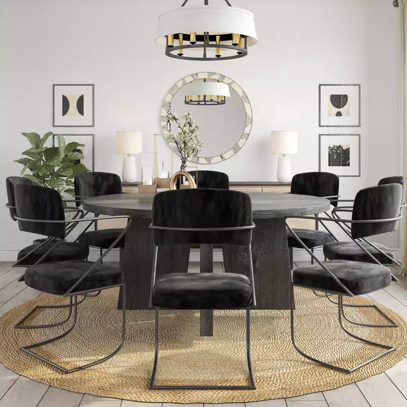 Midcentury Modern, Scandinavian Dining Room Design by Havenly Interior Designer Erin