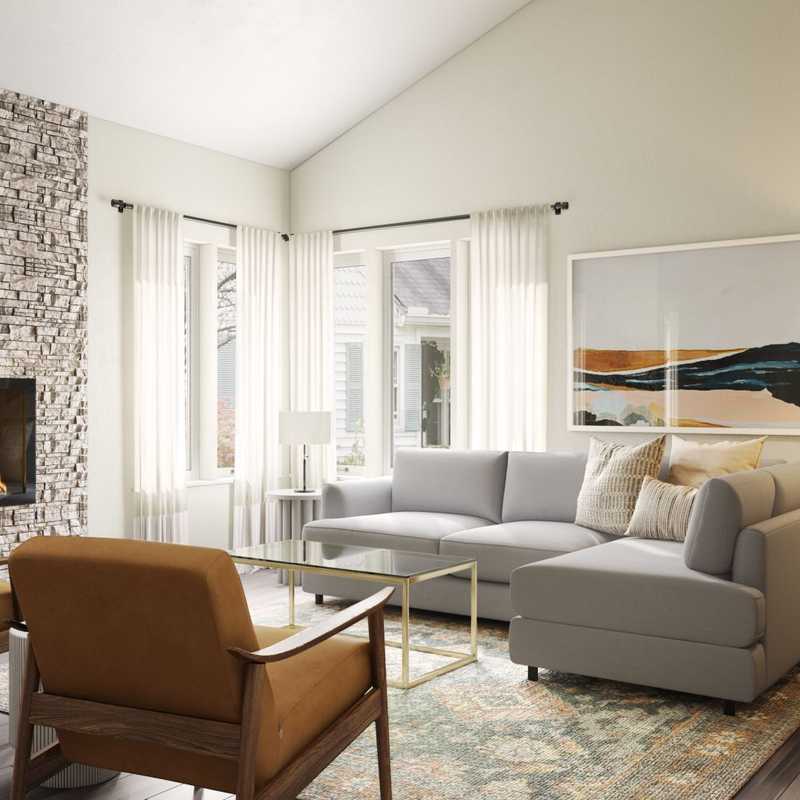 Bohemian, Midcentury Modern, Scandinavian Living Room Design by Havenly Interior Designer Mariela