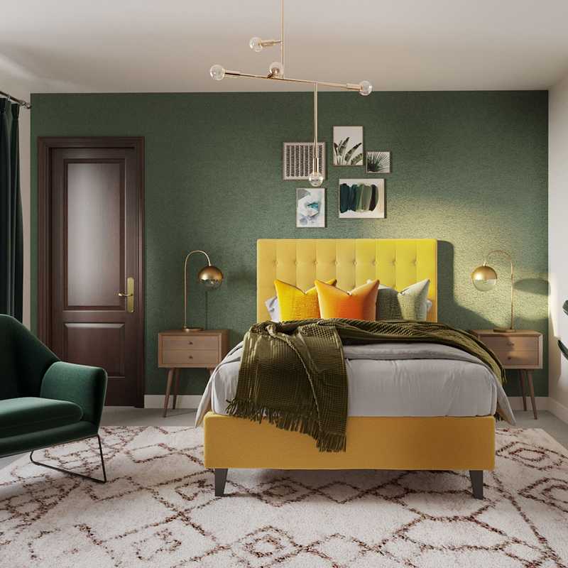 Midcentury Modern Bedroom Design by Havenly Interior Designer Emmanuel