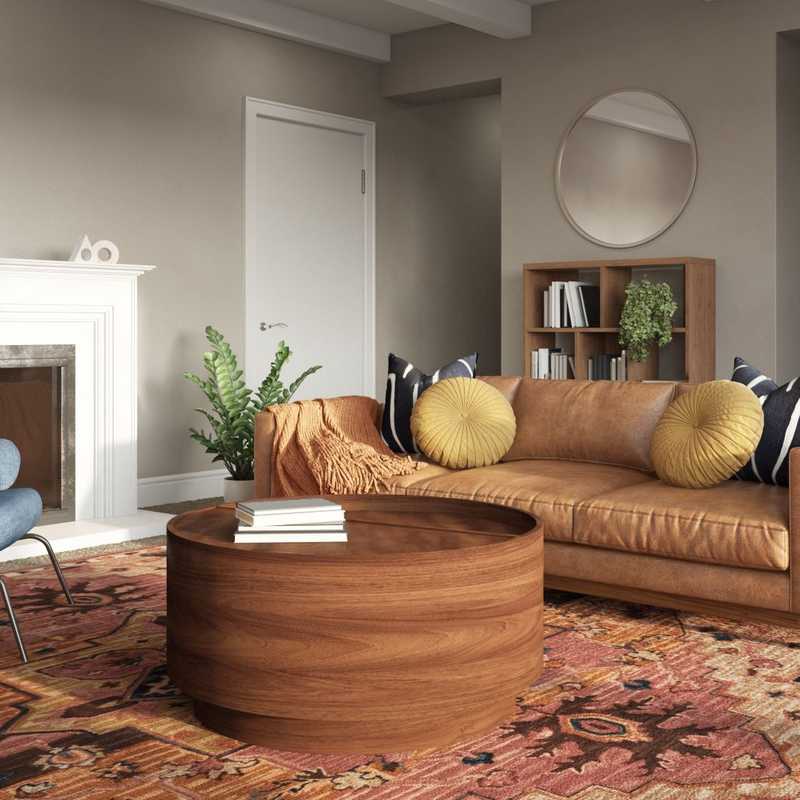 Eclectic, Midcentury Modern Living Room Design by Havenly Interior Designer Andrea
