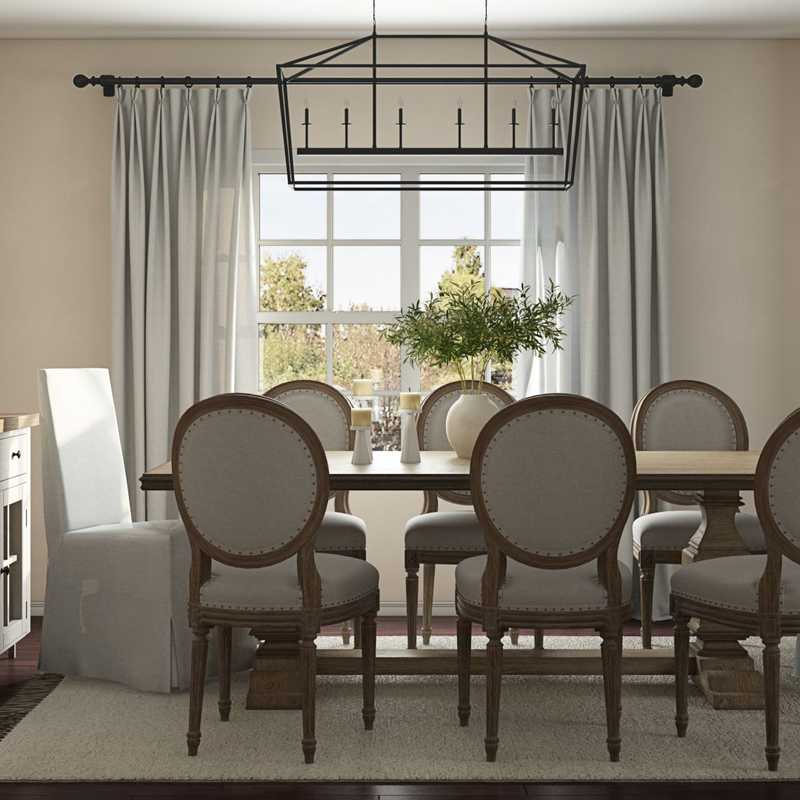 Farmhouse, Rustic Dining Room Design by Havenly Interior Designer Nicole