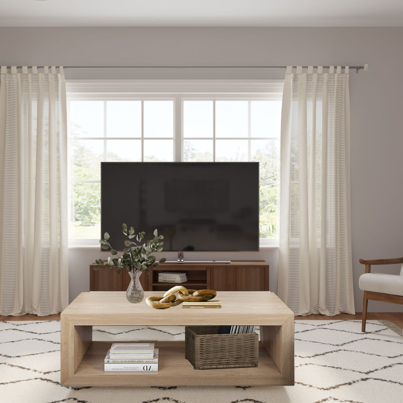 Contemporary, Farmhouse, Transitional Living Room Design by Havenly Interior Designer Daniela