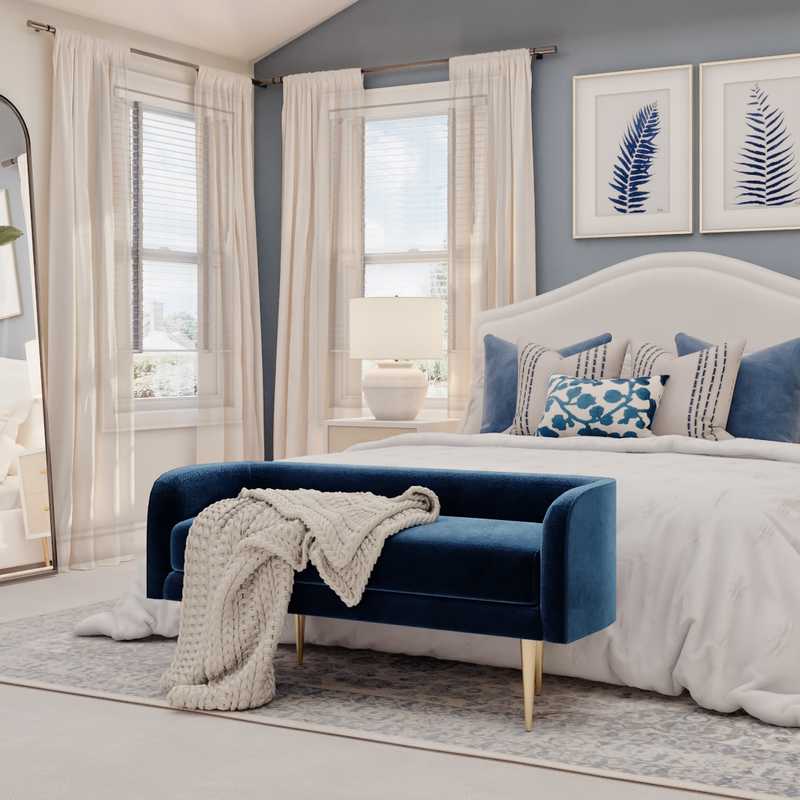 Modern, Classic, Bohemian, Coastal, Traditional Bedroom Design by Havenly Interior Designer Christina