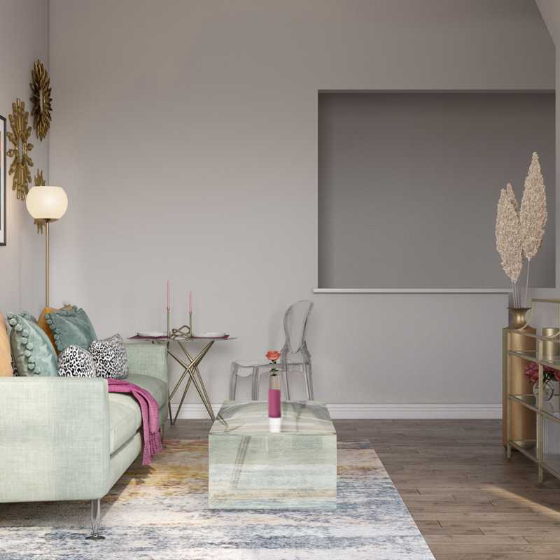 Modern, Eclectic, Glam Living Room Design by Havenly Interior Designer Julia