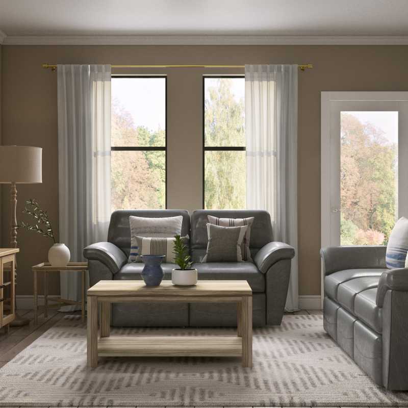 Farmhouse, Global Living Room Design by Havenly Interior Designer Abril