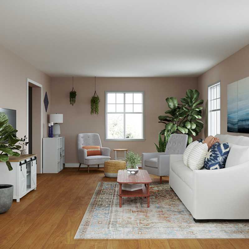 Bohemian Living Room Design by Havenly Interior Designer Abi