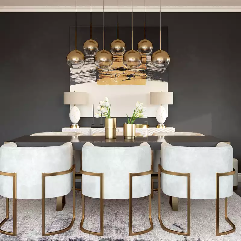 Modern, Glam Dining Room Design by Havenly Interior Designer Stacy