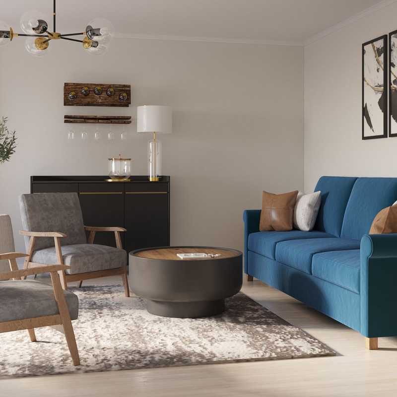 Contemporary, Industrial Living Room Design by Havenly Interior Designer Andrea