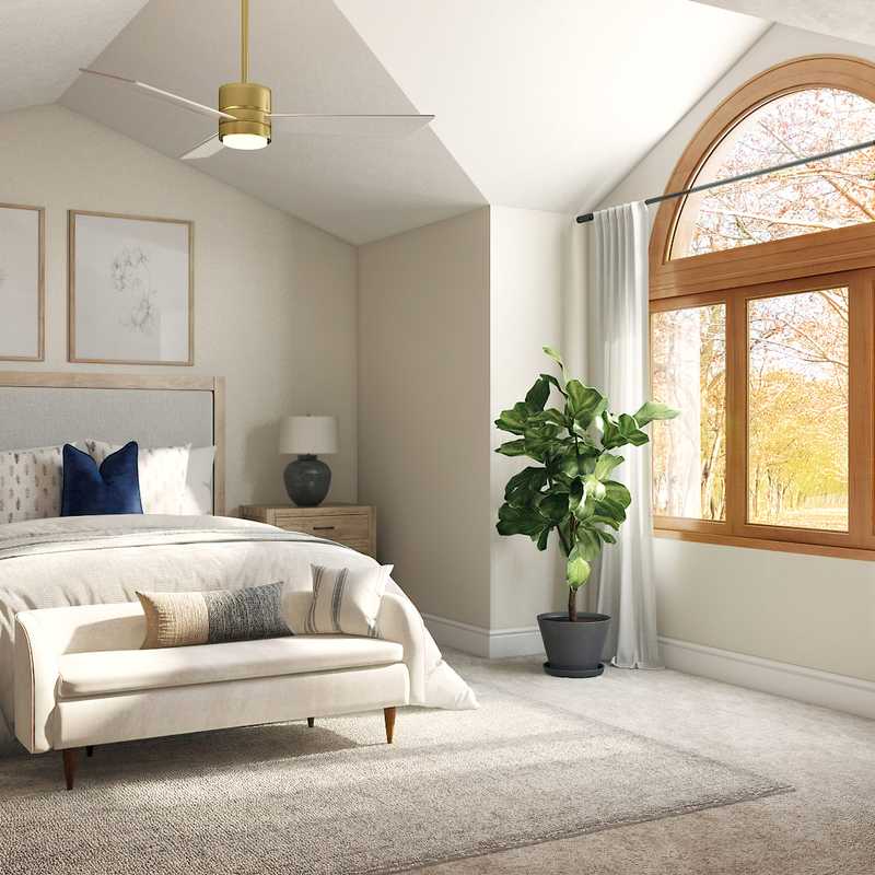 Coastal, Farmhouse Bedroom Design by Havenly Interior Designer Caroline