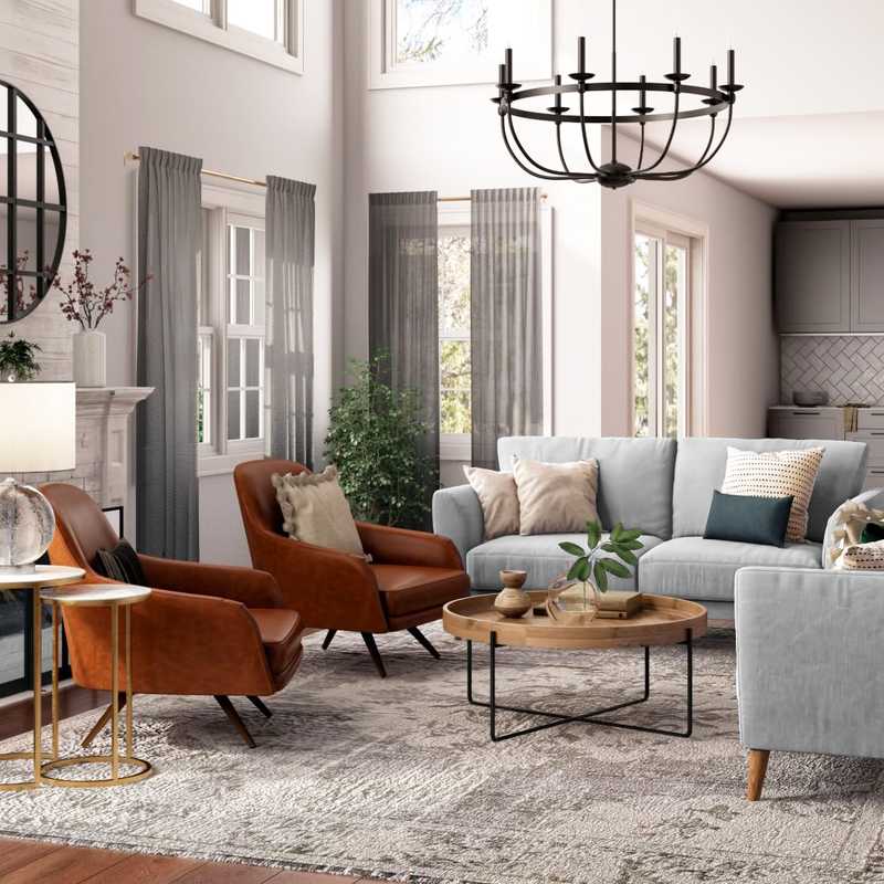 Contemporary, Modern, Traditional, Farmhouse Living Room Design by Havenly Interior Designer Athina