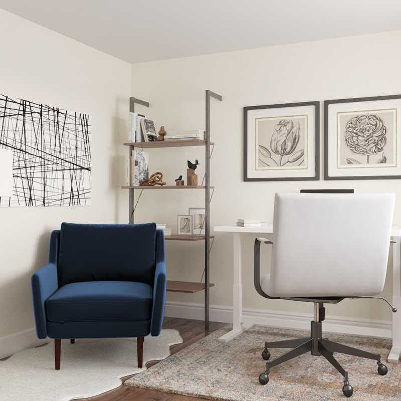 Modern, Midcentury Modern, Scandinavian Office Design by Havenly Interior Designer Carla