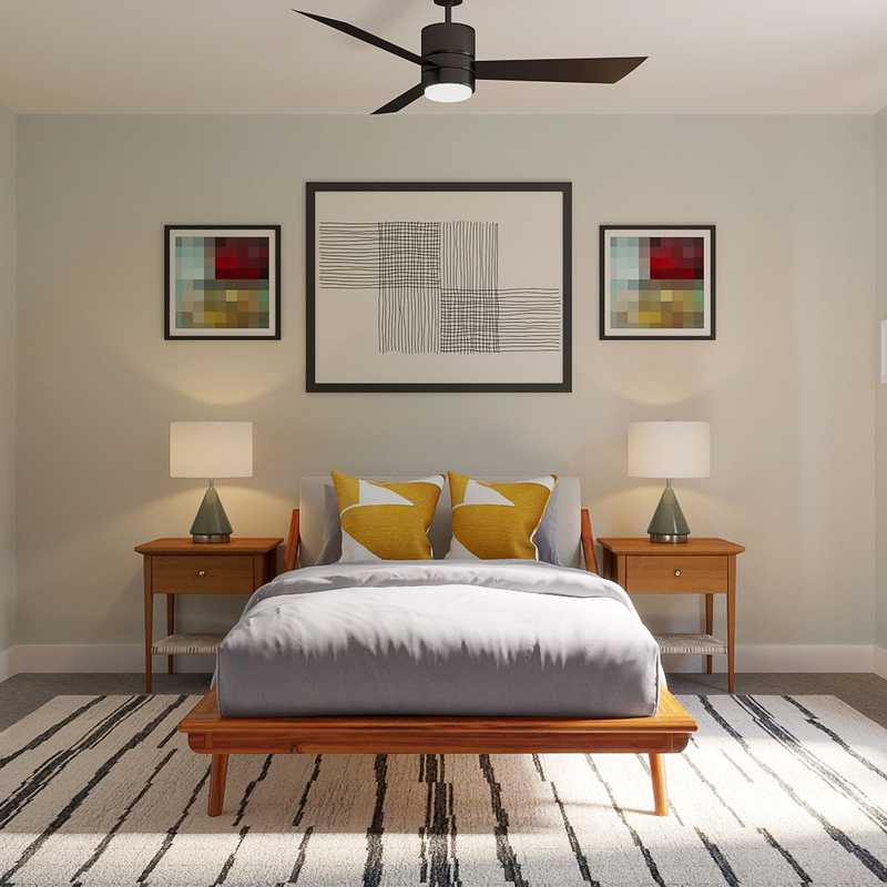 Modern, Midcentury Modern Bedroom Design by Havenly Interior Designer Freddi