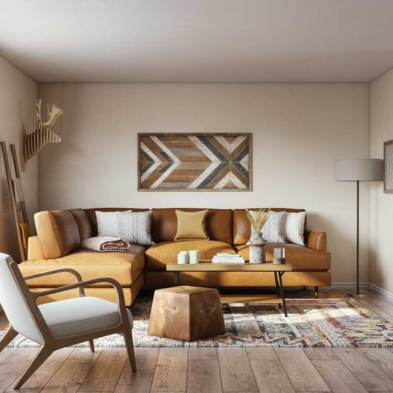 Farmhouse, Rustic, Scandinavian Living Room Design by Havenly Interior Designer Sarah