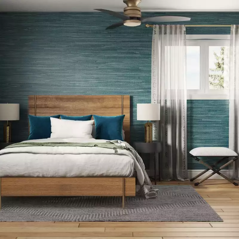 Contemporary, Modern, Glam, Transitional Bedroom Design by Havenly Interior Designer Jade