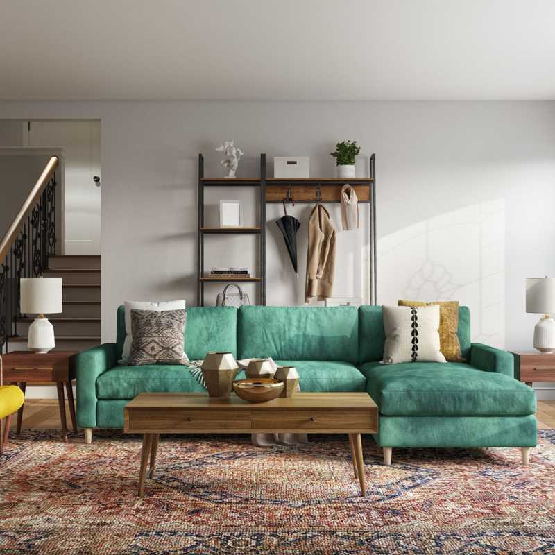 Midcentury Modern Living Room Design by Havenly Interior Designer Emmanuel