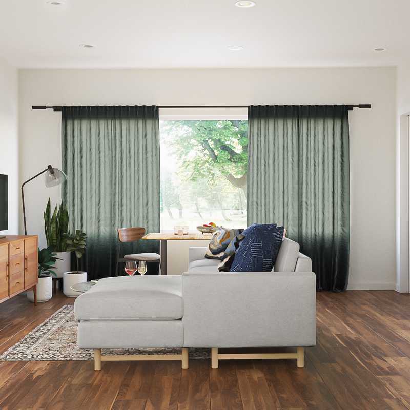 Midcentury Modern Living Room Design by Havenly Interior Designer Selene