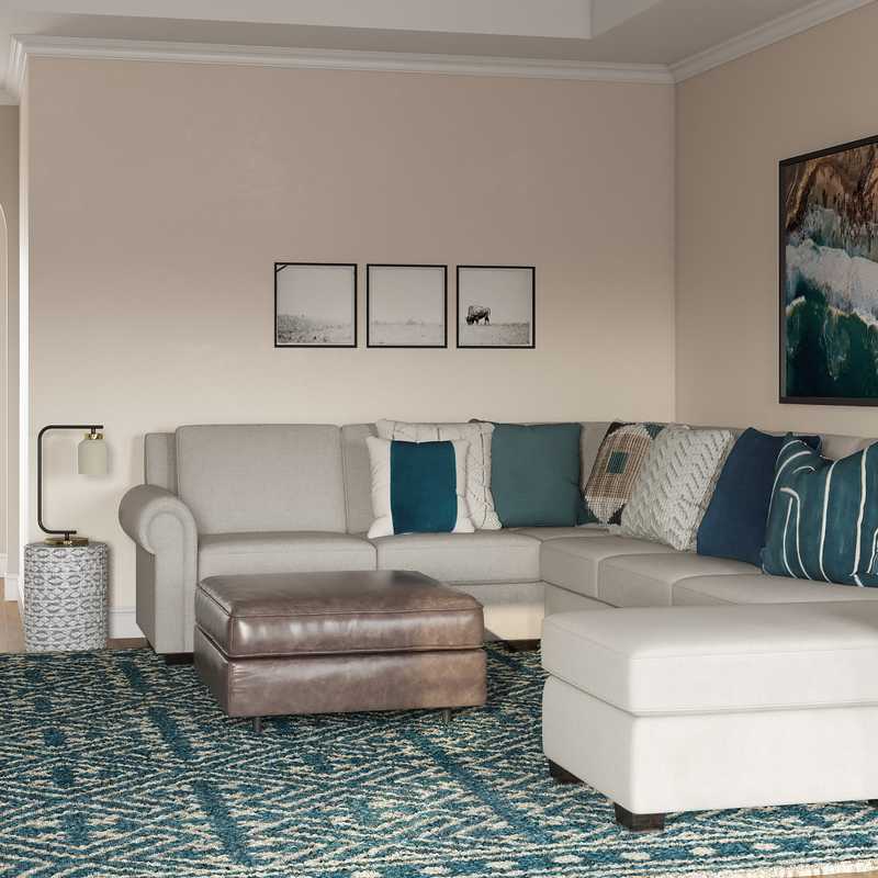 Bohemian, Farmhouse, Rustic Living Room Design by Havenly Interior Designer Hadasa
