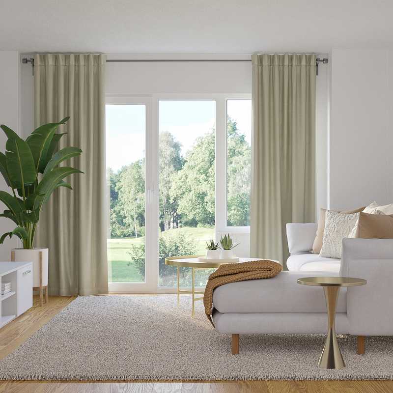 Modern, Bohemian, Midcentury Modern, Scandinavian Living Room Design by Havenly Interior Designer Stephanie