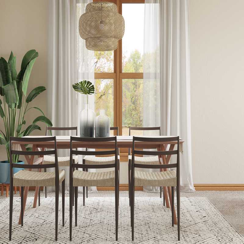 Contemporary, Midcentury Modern Dining Room Design by Havenly Interior Designer Abi