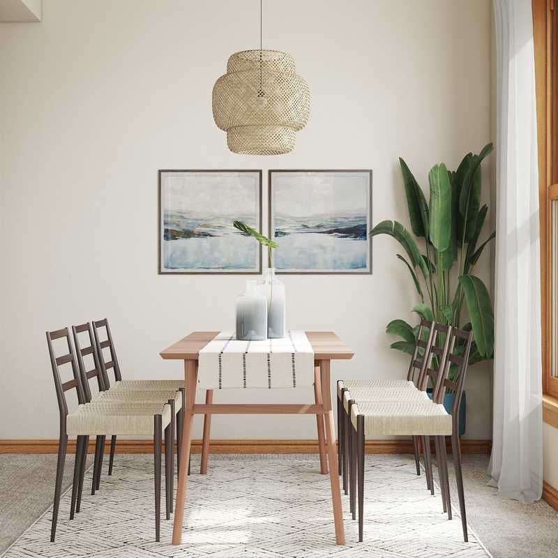 Contemporary, Midcentury Modern Dining Room Design by Havenly Interior Designer Abi