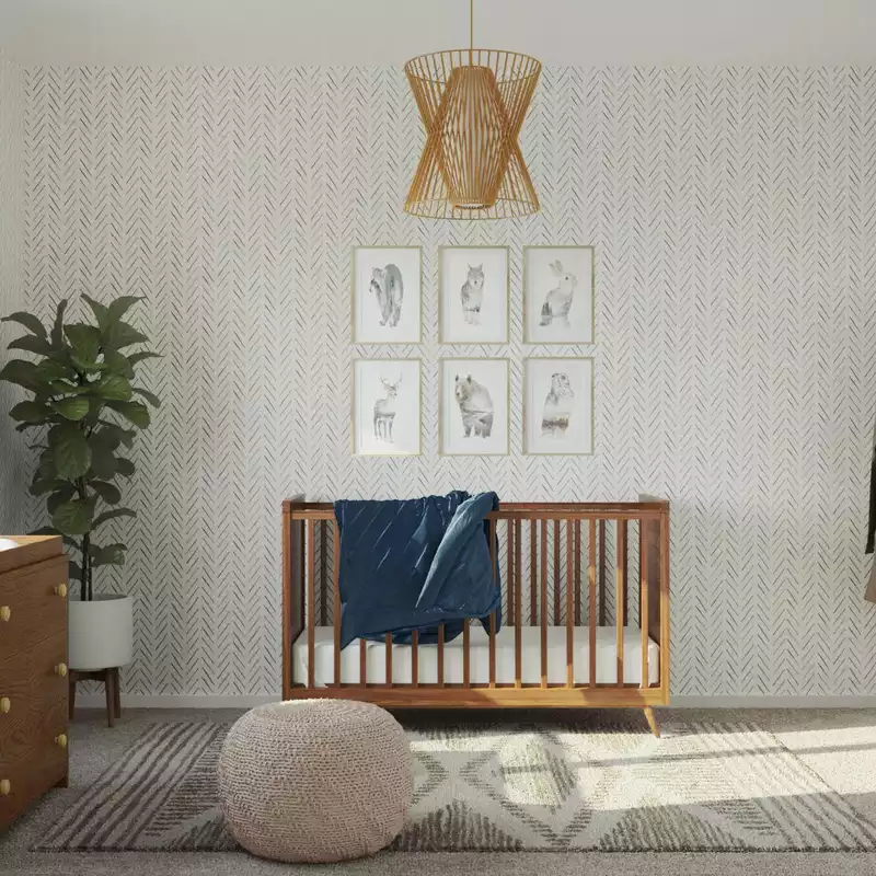 Contemporary, Modern, Classic, Eclectic, Bohemian, Industrial, Rustic, Midcentury Modern, Scandinavian Nursery Design by Havenly Interior Designer Kylie