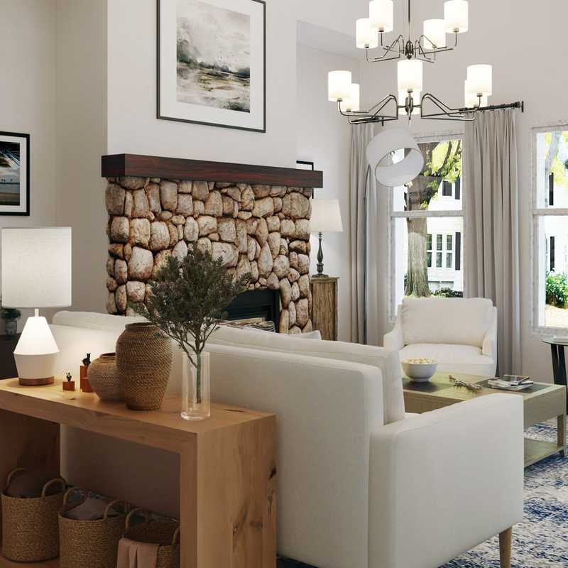 Farmhouse Living Room Design by Havenly Interior Designer Mariel