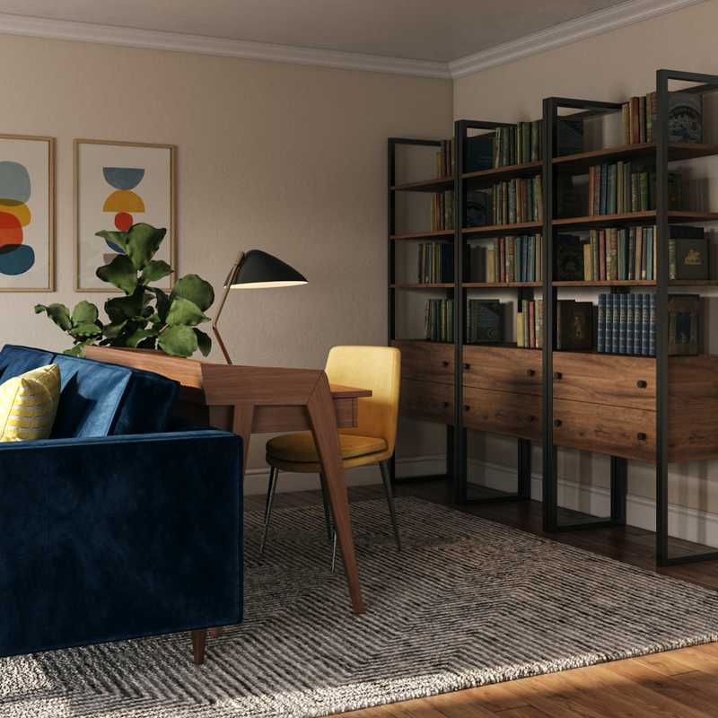 Midcentury Modern Office Design by Havenly Interior Designer Taylor