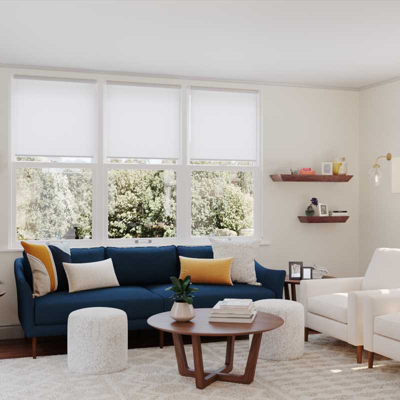 Modern, Midcentury Modern, Scandinavian Living Room Design by Havenly Interior Designer Carla