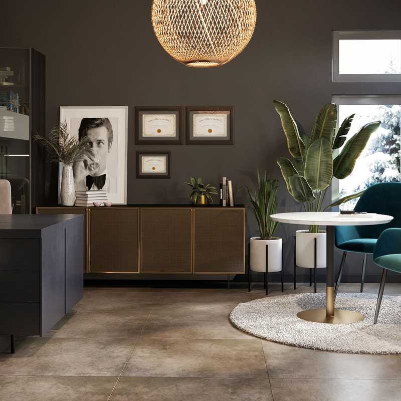 Modern, Glam Office Design by Havenly Interior Designer Francisco