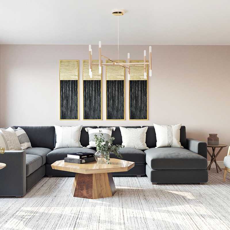 Modern, Bohemian Living Room Design by Havenly Interior Designer Abi